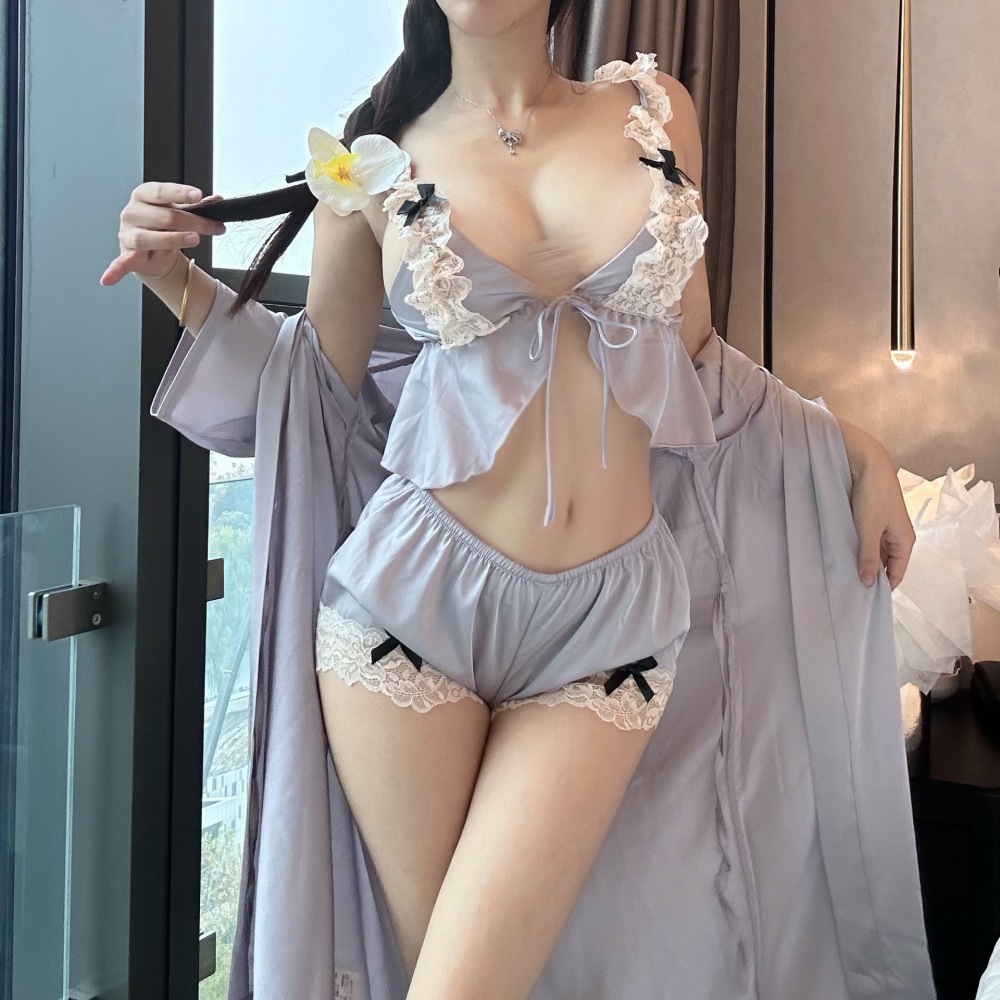 Lace floral suspenders internet celebrity fashion pajamas