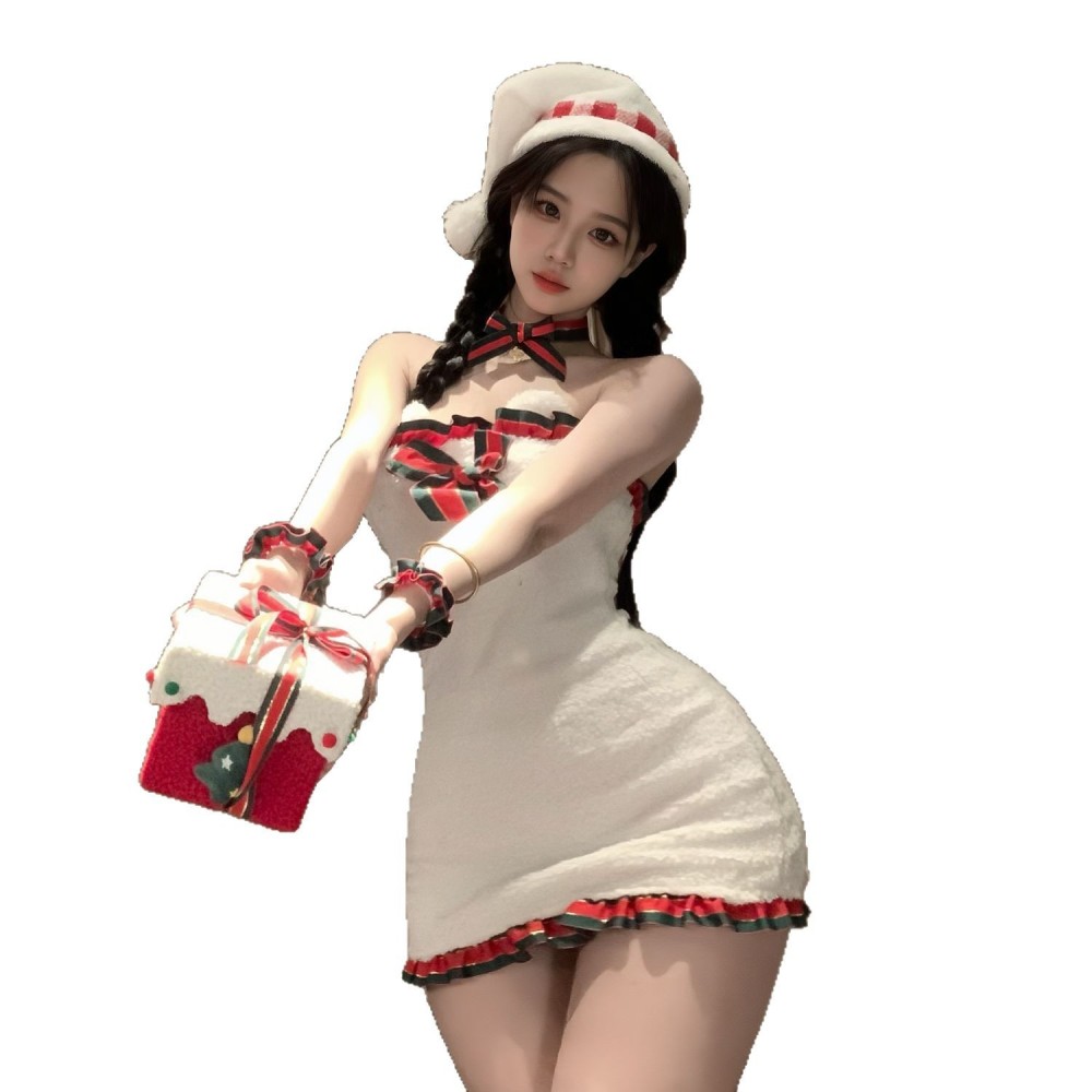 Bunny girl cosplay costume Christmas battle robe hip dress