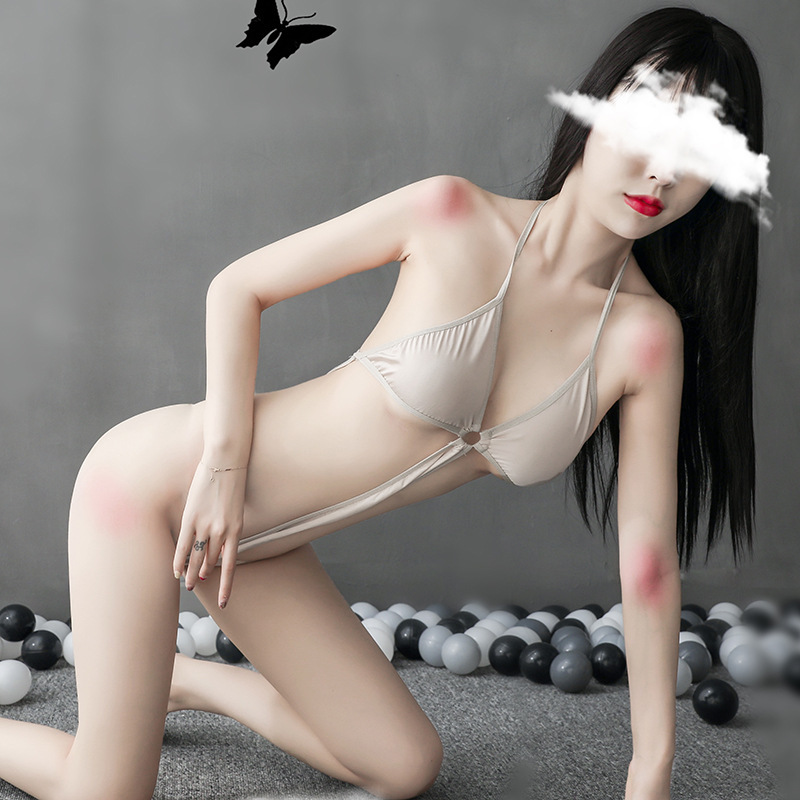 One-piece swimsuit long T sexy lingerie female temptation free to take off passion couple tease