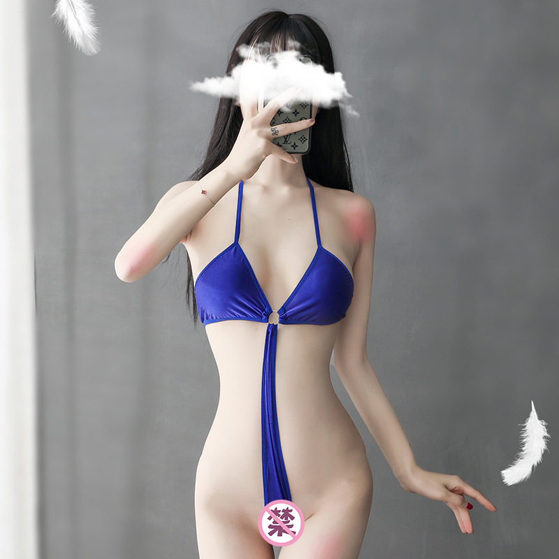 One-piece swimsuit long T sexy lingerie female temptation free to take off passion couple tease