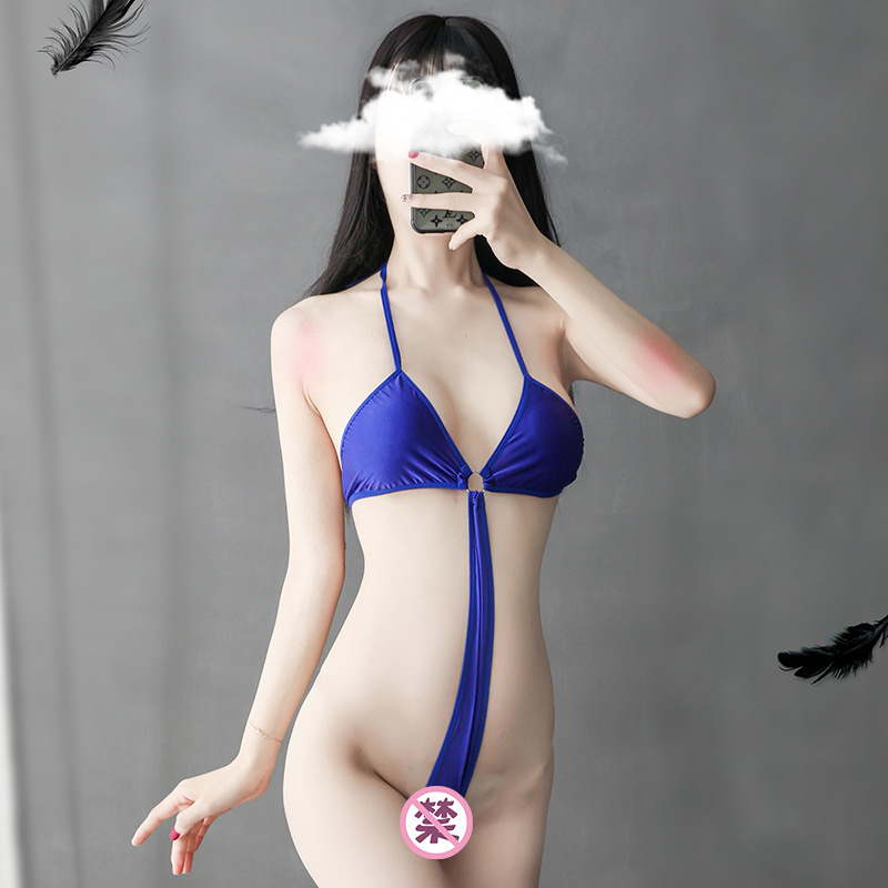 One-piece swimsuit long T sexy lingerie female temptation free to take off passion couple tease