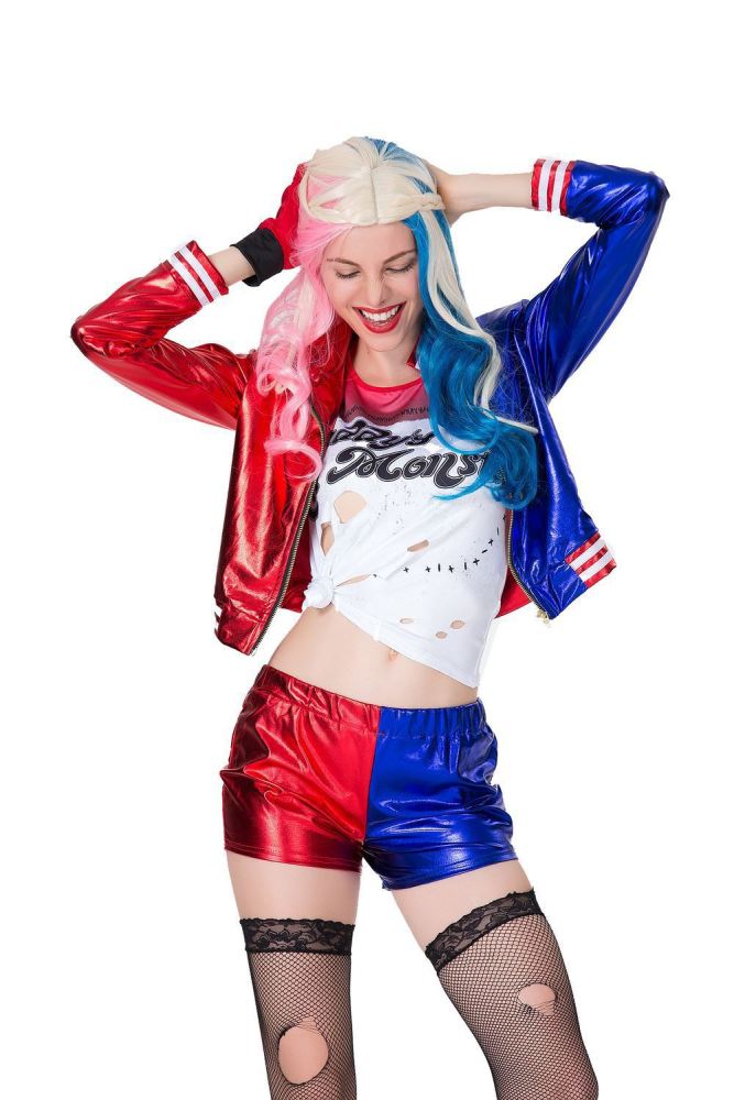 suicide squad costume harley quinn suicide squad clown cosplay costume   Full set of clothing