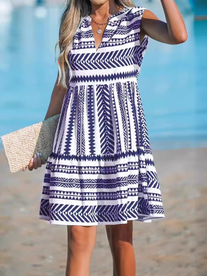 Hot sale vest v-neck midi dress