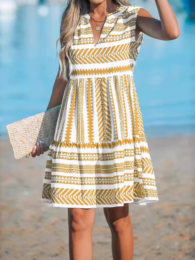 Hot sale vest v-neck midi dress