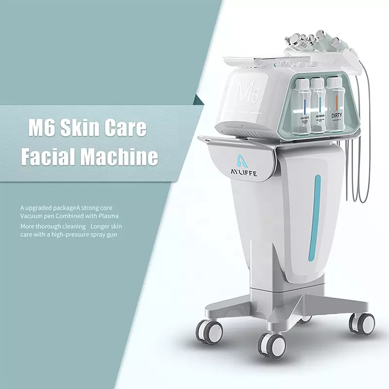 6 in 1 aqua facial jet peel vacuum face cleaning hydro dermabrasion device for SPA