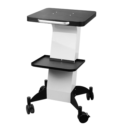 Aluminium White Salon Trolley Stand For Cavitation Beauty Machine Assembled Trolley Cart SPA
