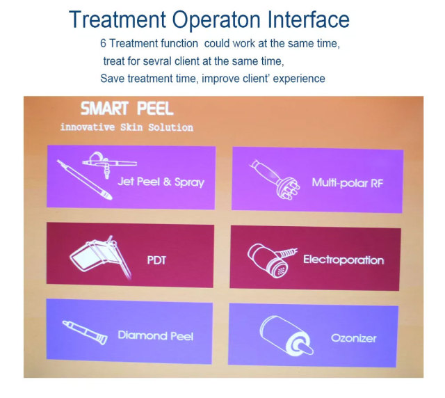 6 In 1 Portable PDT Photon Light Facial Therapy 6 Colors LED Face PDT Light RF skin tighten Hydro Facial Machine