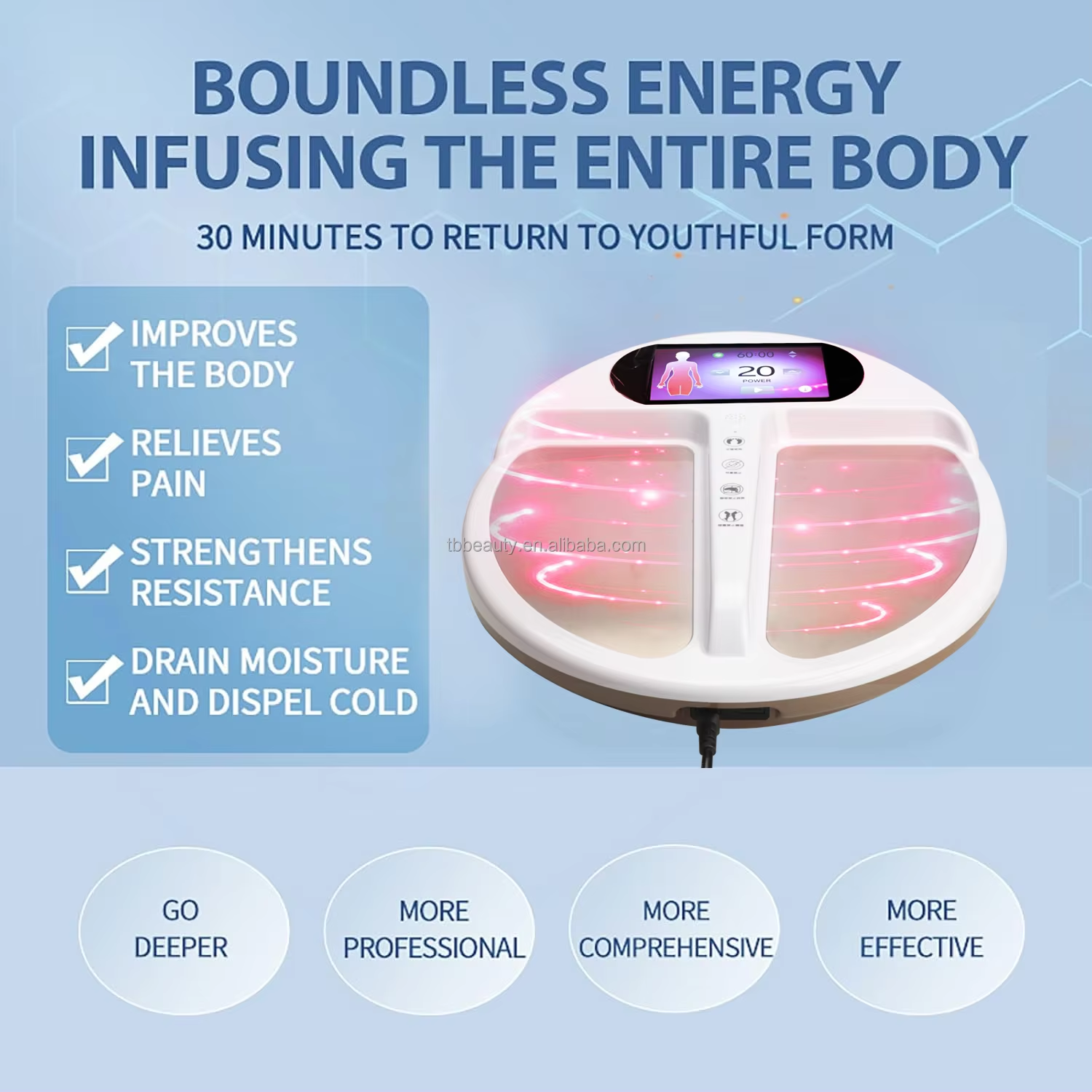 Terahertz Foot Magnetic Vibration foot pemf Physiotherapy Device Foot Massager Salon Spa Terahertz Treatment for Pain