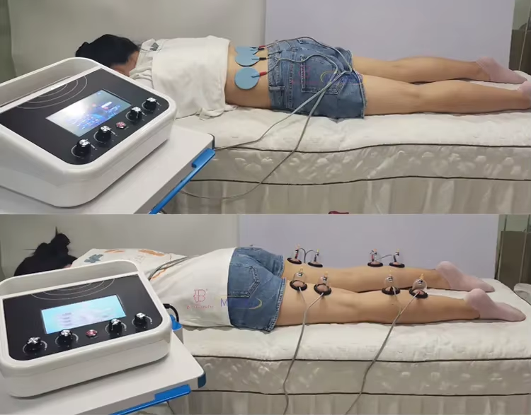 EMS Muscle Stimulator Body Slimming Russian Wave Electrostimulation Fair Cupping Breast Vacuum Therapy Machine
