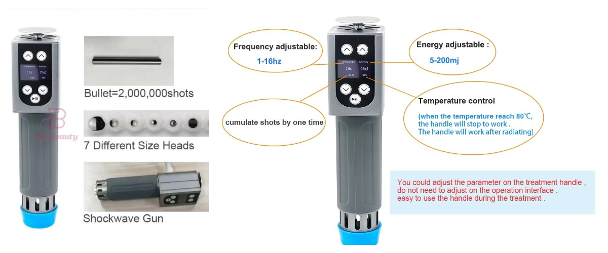 Portable Shockwave Therapy Machine Handle