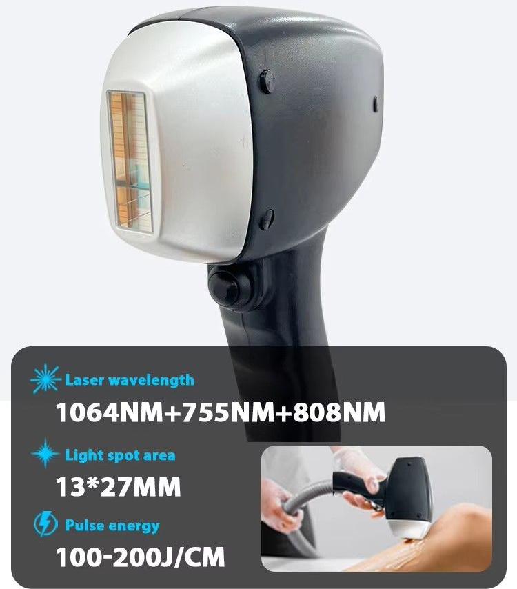 Triple-Wavelength Diode Laser Hair Removal Machine Multi-Wavelength Smart Switch Handle