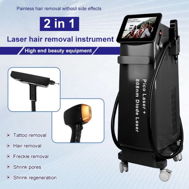 2-in-1 Diode & ND:YAG Laser Tattoo & Hair Removal Machine