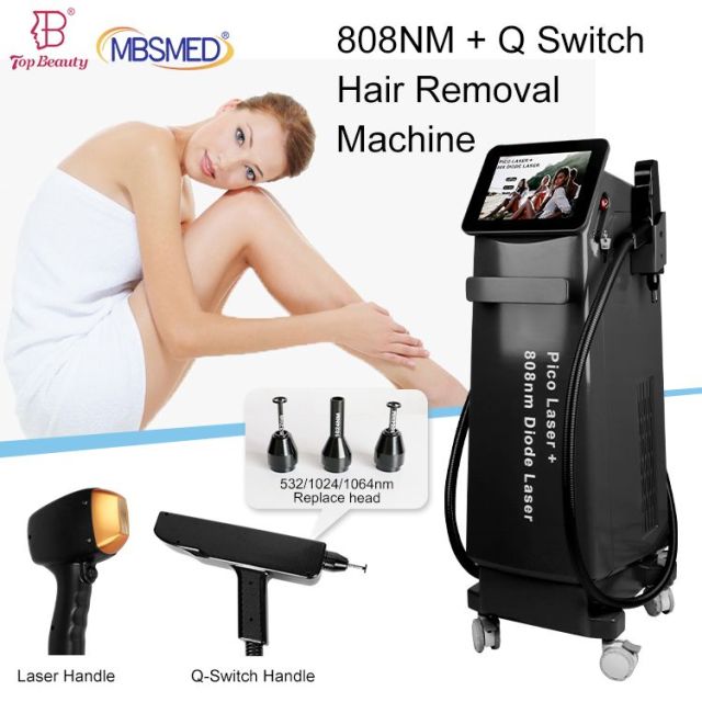 2-in-1 Diode & ND:YAG Laser Tattoo & Hair Removal Machine