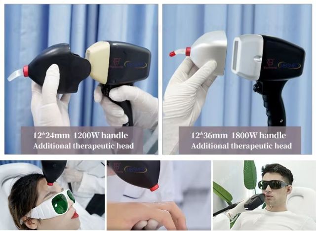 Portable 3 Wavelength Diode Laser Hair Removal Machine