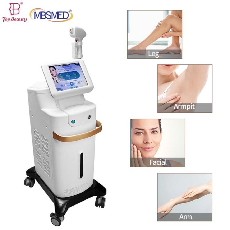 755nm 808nm 1064nm 3 Wavelength Diode Laser Hair Removal Machine
