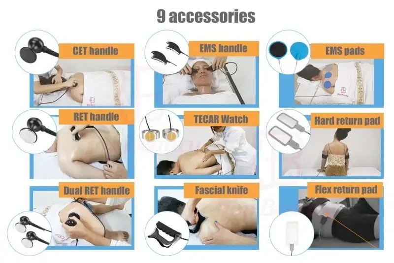 9-in-1 Tecar Therapy Machine Accessories