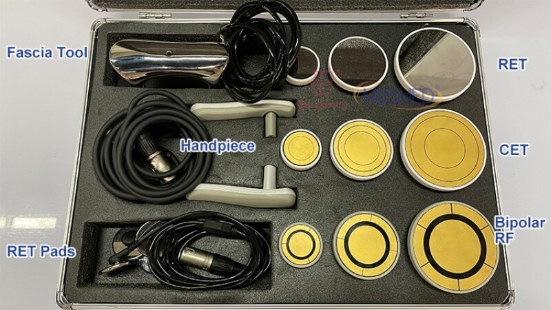 6-IN-1 448KHz Tecar Therapy Machine with CET/RET/Bipolar RF/RET Pad/Fascia Energy Bone