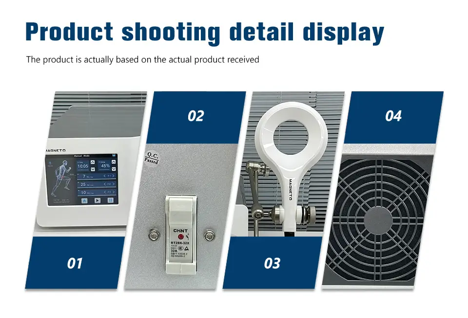 EMTT Magneto Therapy Machine Product shooting detail display