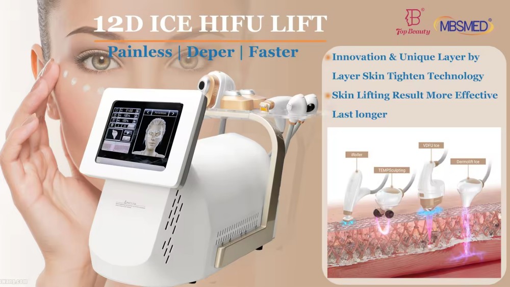 12D HIFU Machine with Cooling RF & Roller - Painless Skin Lifting Solution