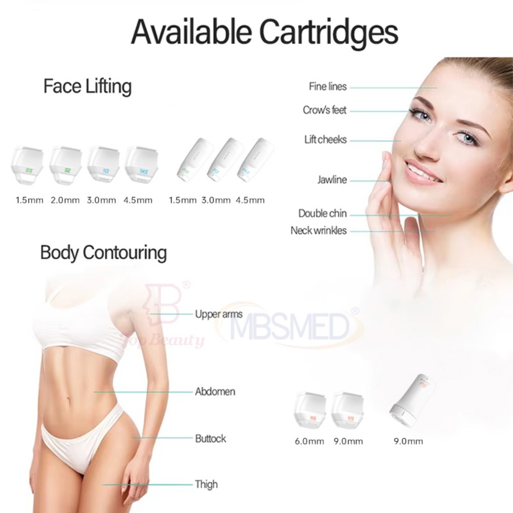 7D HIFU + Vmax RF Anti-Aging Skin Tightening Machine