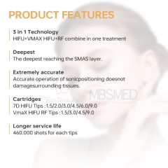 7D HIFU + Vmax RF Anti-Aging Skin Tightening Machine