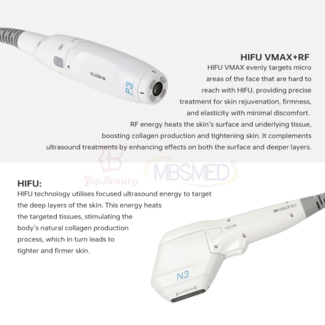 7D HIFU + Vmax RF Anti-Aging Skin Tightening Machine