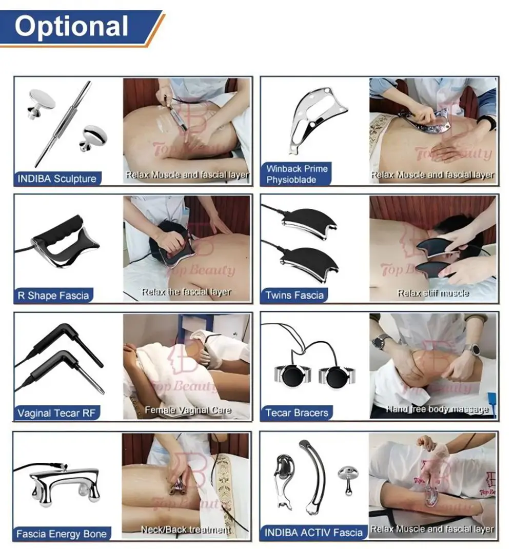 Multi-Frequency Tecar Therapy Machine TECAR WORK HEADS