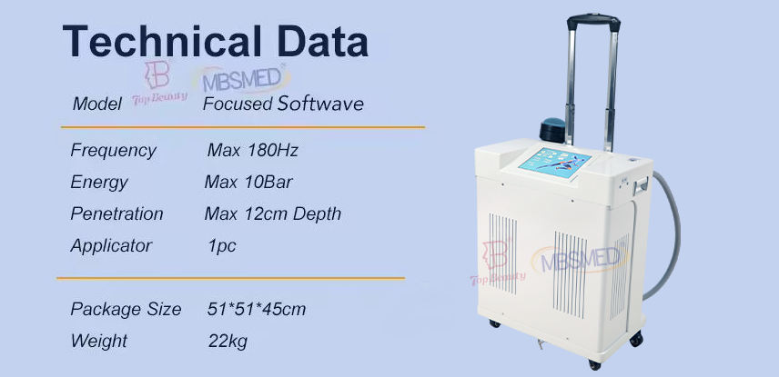 2025 New Softwave Focused Shockwave Therapy Machine Focused Shockwave Therapy For Body Pain Management