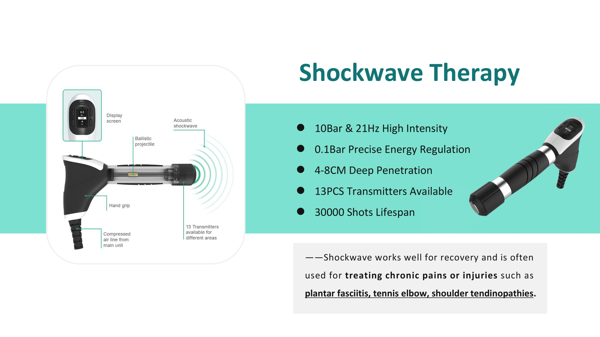 3 IN 1 pemf therapy emtt shockwave laser pain relief  machine