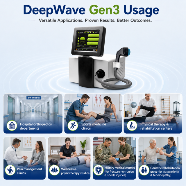 Deepwave Gen 3 Electromagnetic Focused Shockwave Machine for Dissolution of Calcific Fibroblasts