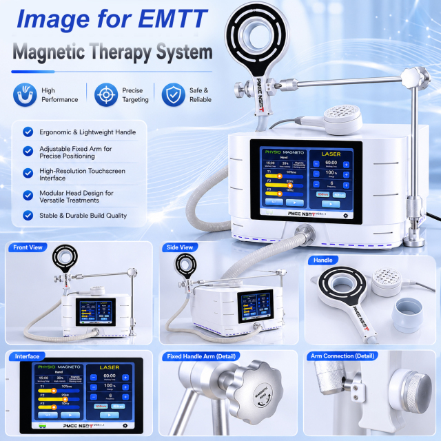 Portable EMTT PEMF Magnetic Physio Machine 6 Tesla for Muscle Recovery and Joint Pain for Athletes