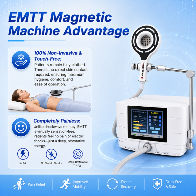 Portable EMTT PEMF Magnetic Physio Machine 6 Tesla for Muscle Recovery and Joint Pain for Athletes