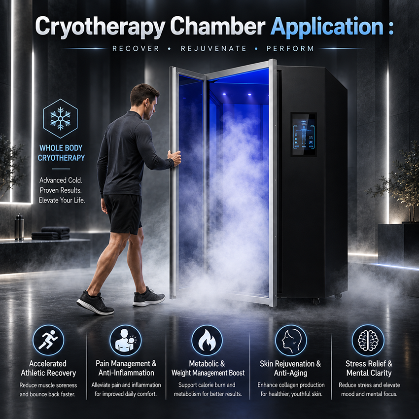 Electric Whole Body Cryotherapy Chamber – Nitrogen-Free Cryo Sauna for Sports Recovery & Wellness