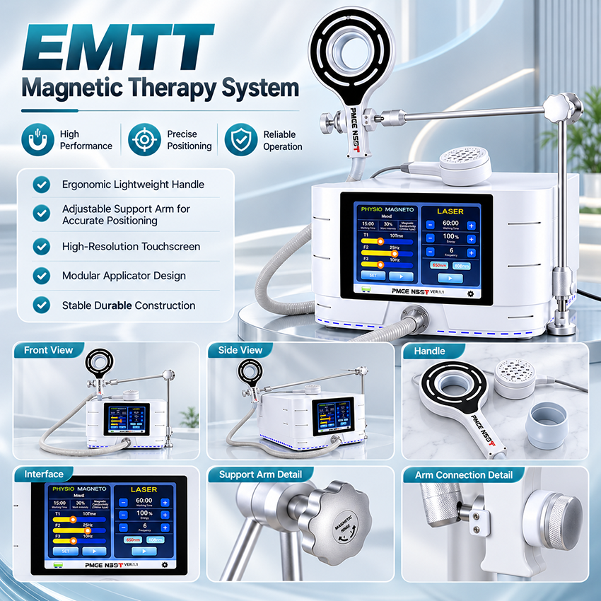 EMTT Magneto Therapy Machine with 650nm & 808nm Laser | 2-in-1 Magnetic & Laser Therapy System