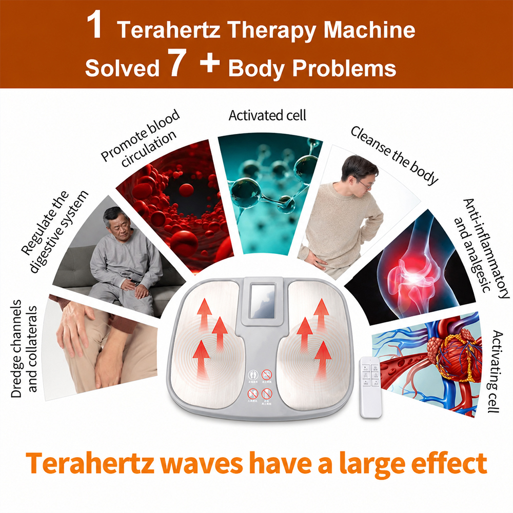 Terahertz Bioresonator & Magnetic Levitation Foot Therapy Machine for Pain Relief, Blood Circulation & Detox