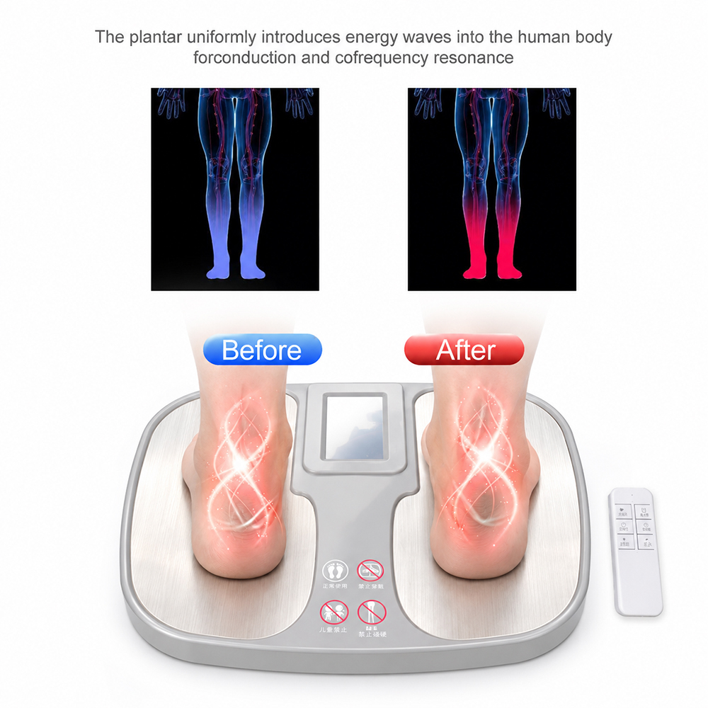 Terahertz Bioresonator & Magnetic Levitation Foot Therapy Machine for Pain Relief, Blood Circulation & Detox