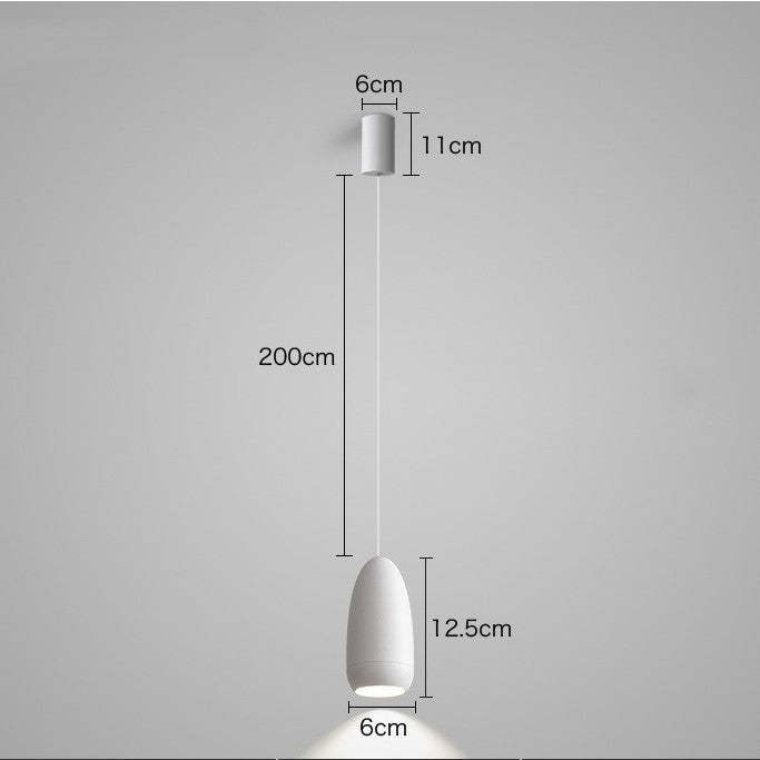 Net Celebrity Small Chandelier Led Creative Bullet Head Bedside Hanging Wire Lamp