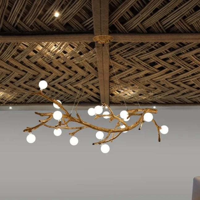 Restaurant Chandelier Decorative Tree Branch Lights Zen Japanese Wabi-sabi Wind Lamps