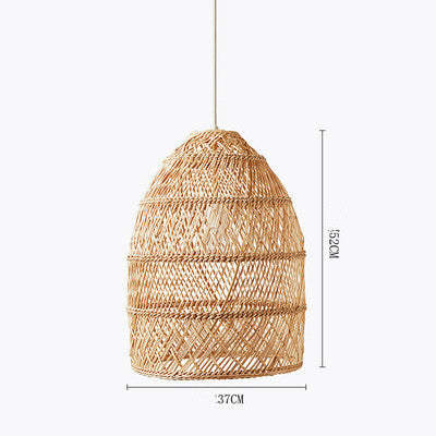 Art Japanese Zen Rattan Chandelier