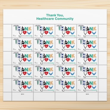 2024 Thank You, Healthcare CommunityStamps, Sheet of 20 Forever