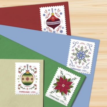 2024 Holiday Joy Forever Stamps, Book of 20|Multiple Stamp Designs