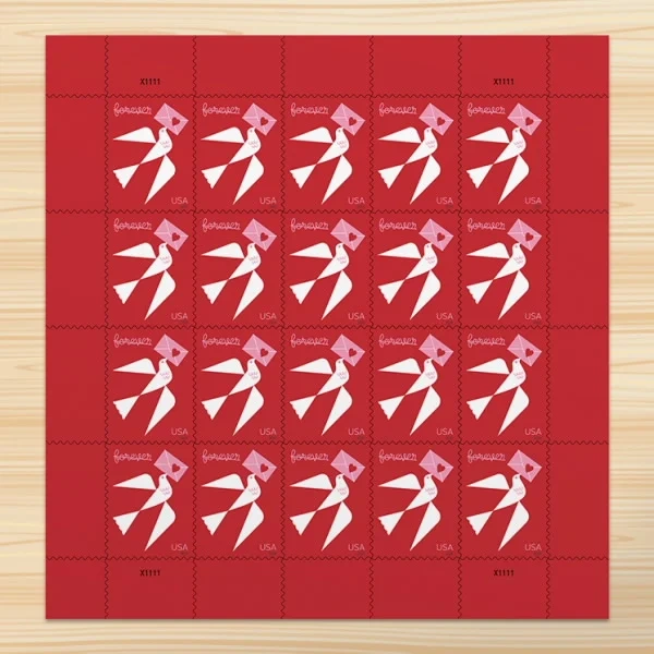 2024 Carrier pigeon love forever stamps