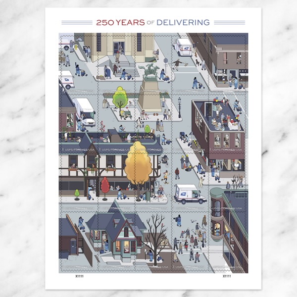 250 Years of Delivering Stamps Sheet of 20