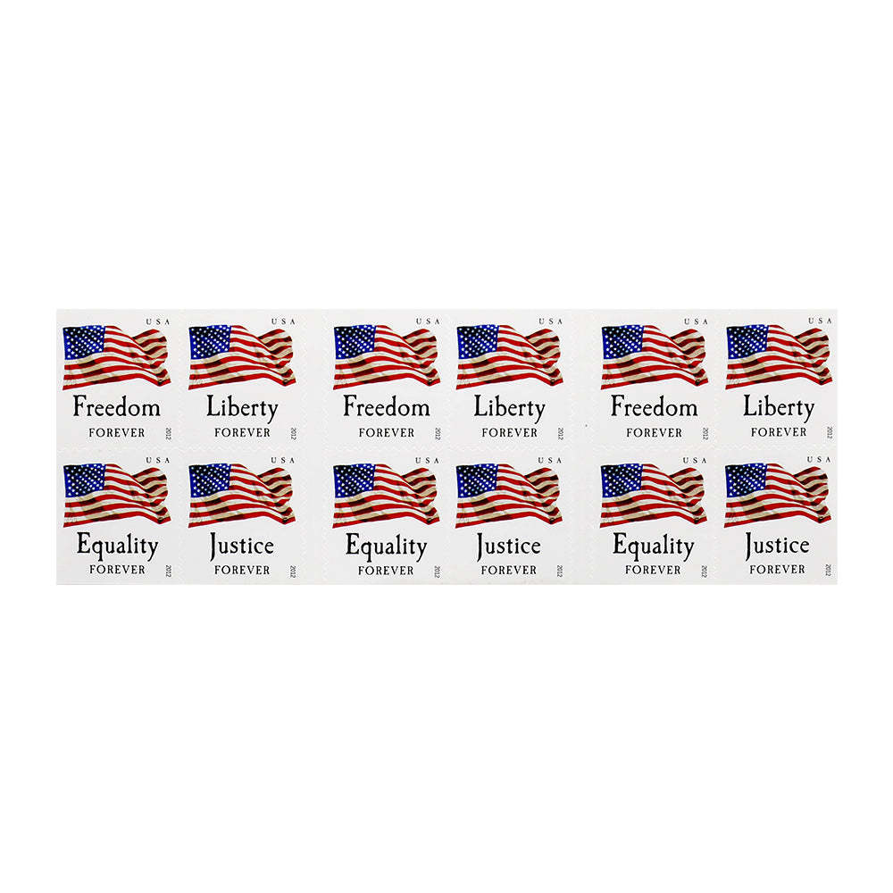 2012 USPS Forever Stamps Four Flags Flag and Equality