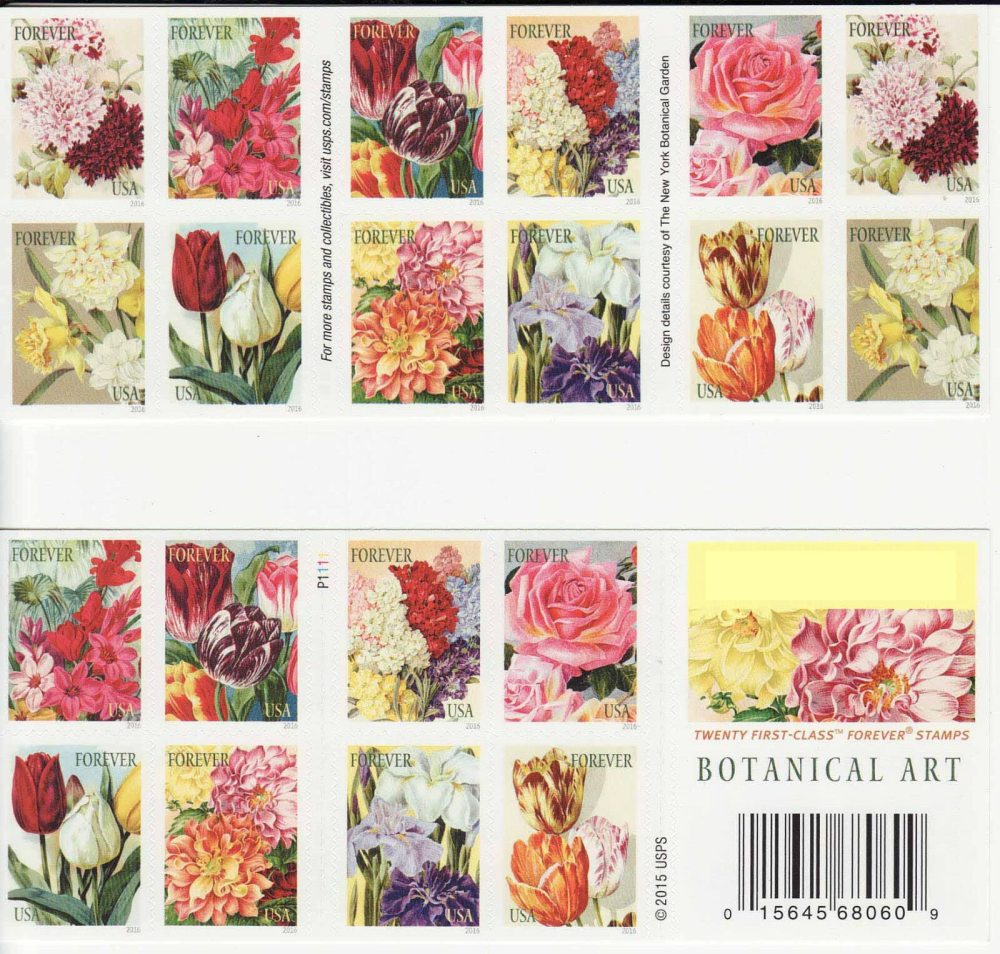 2016 US Botanical Art Beautiful Flower Bloom Forever Postage Stamps
