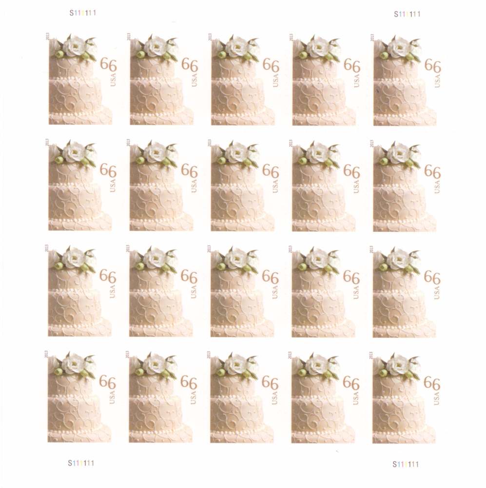 2014 US Wedding Cake Postage Stamps