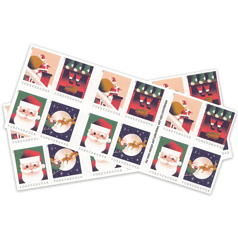 2021 USPS A Visit from St Nick Forever First Class Postage Stamps