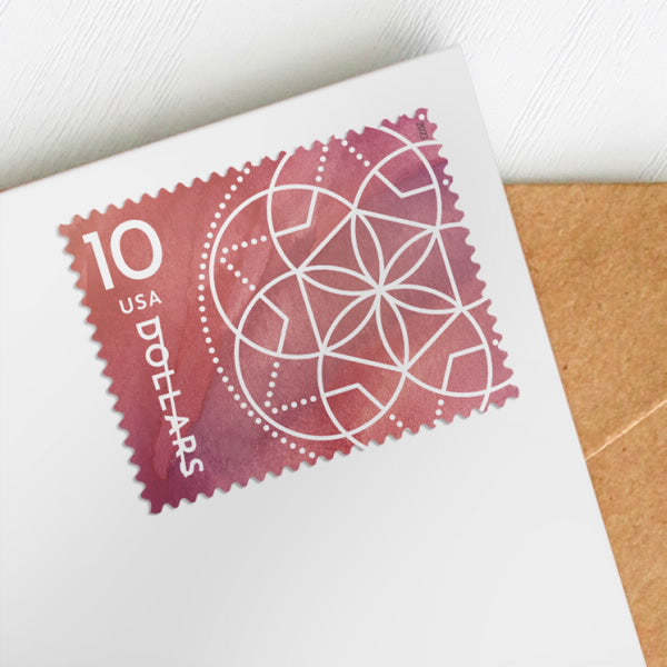 2023 US 10 Dollar Floral Geometry Stamps
