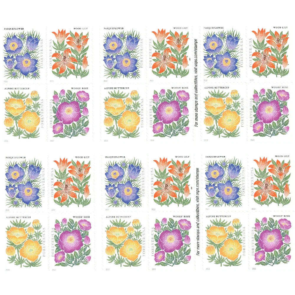 (2022) USPS Mountain Flora First-Class Forever Stamps