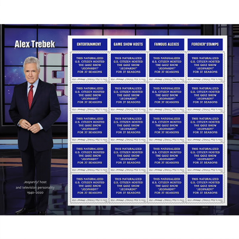 2024 US Alex Trebek Forever Stamps, Sheet of 20